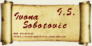 Ivona Šobotović vizit kartica